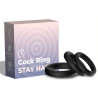 FUKR Lot de 3 cockring Silicone Set Ring Noirs